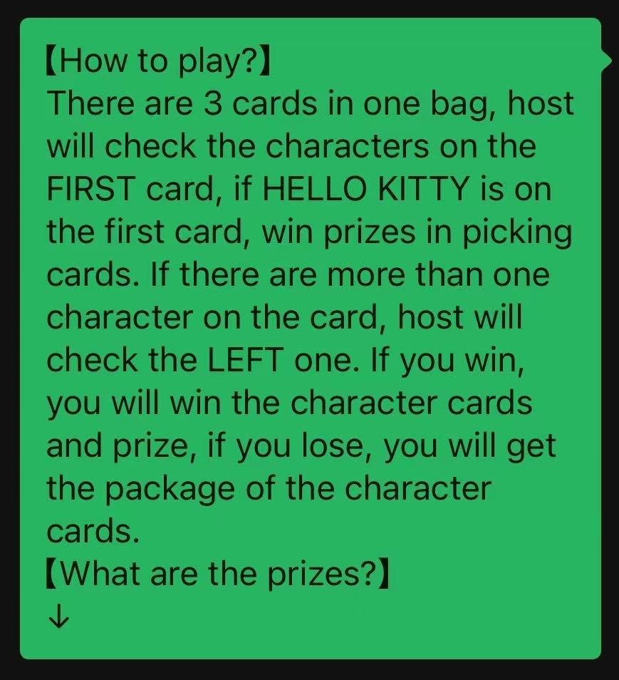 【Catch Hello Kity】 cutie character collection cards livestream only