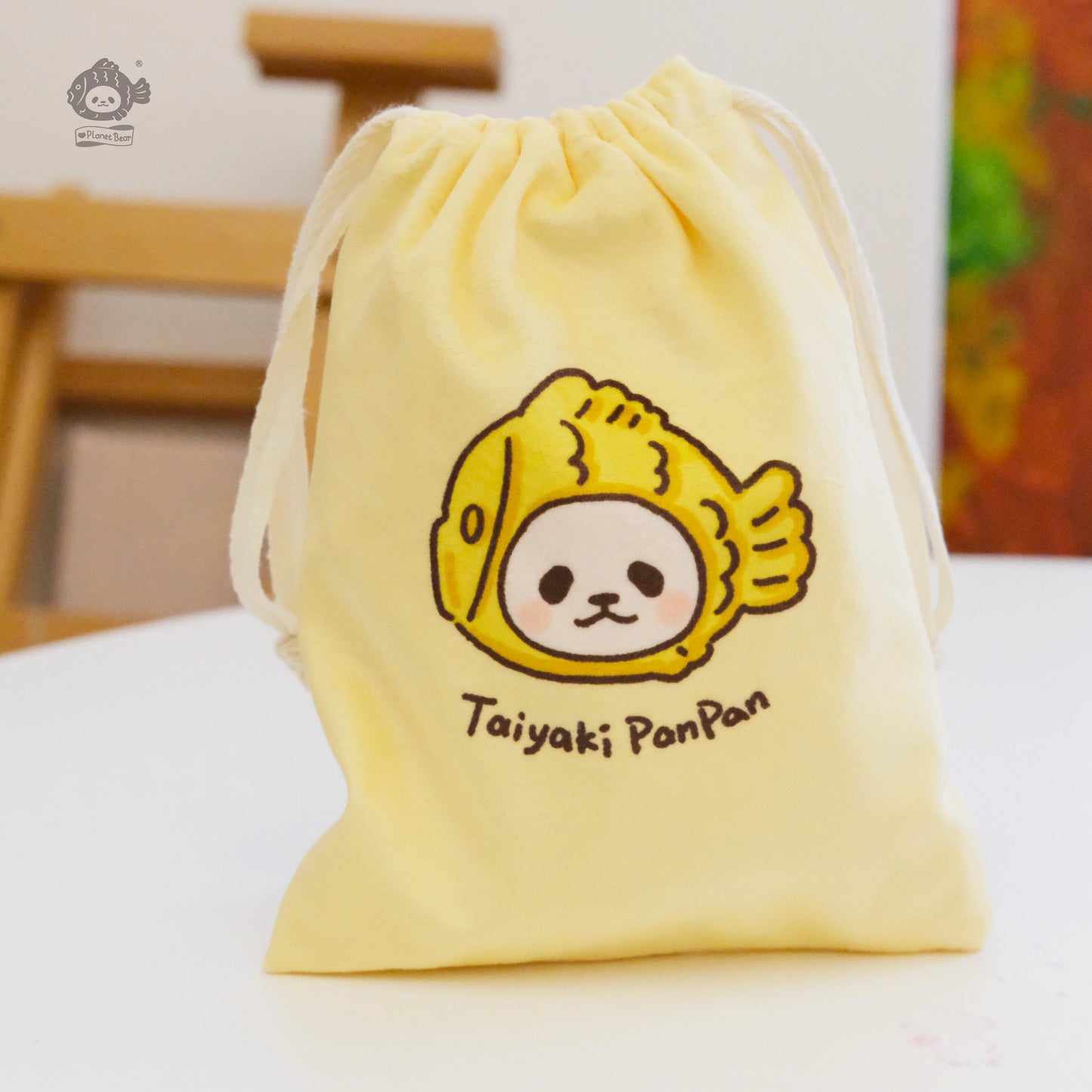 Planet Bear Ornament Plush Doll Model toys drawstring pocket storage bag