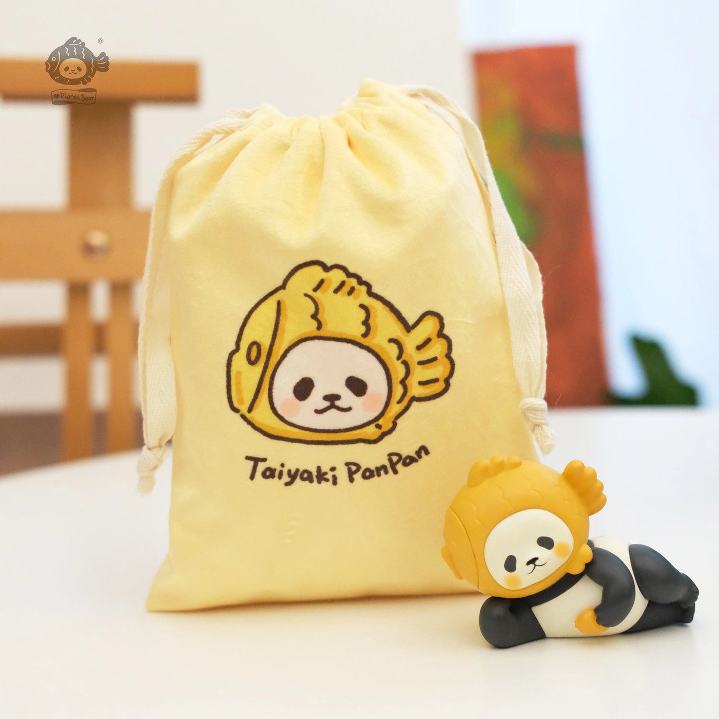 Planet Bear Ornament Plush Doll Model toys drawstring pocket storage bag