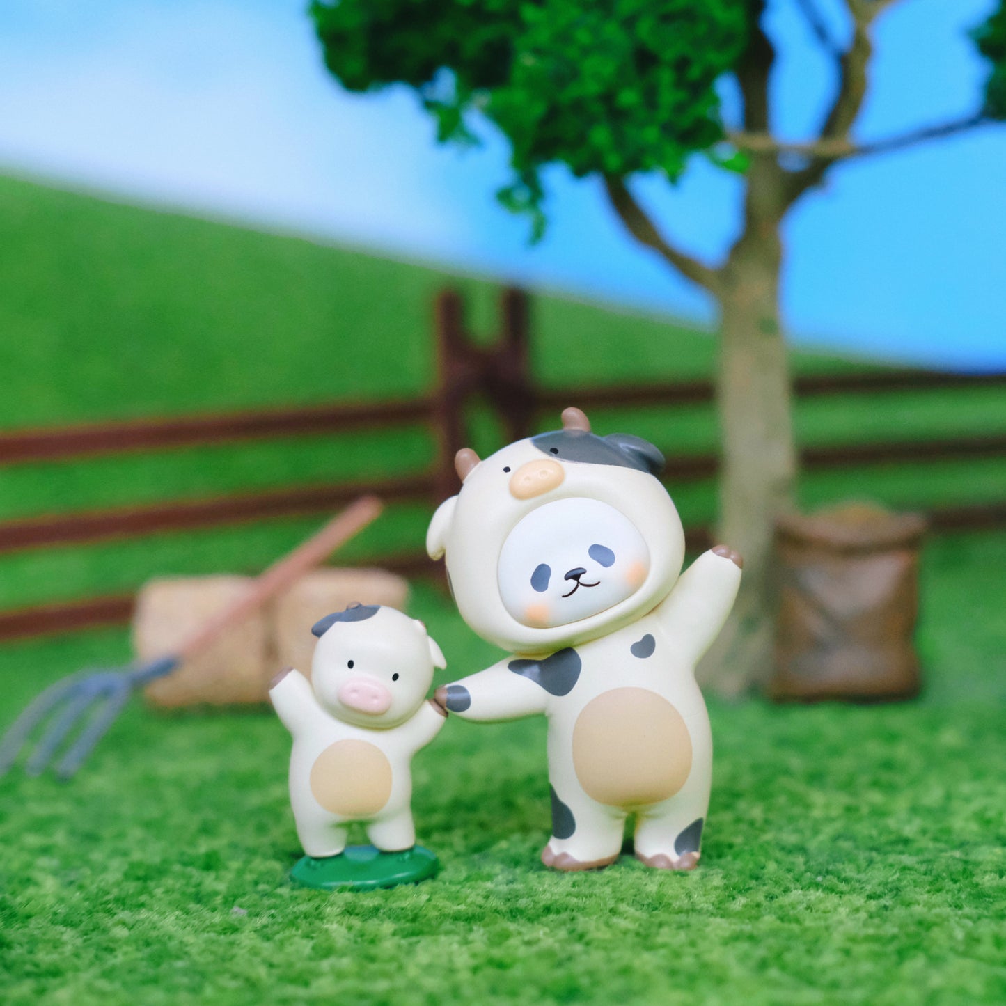 PanPan collectible figure with ranch outfit