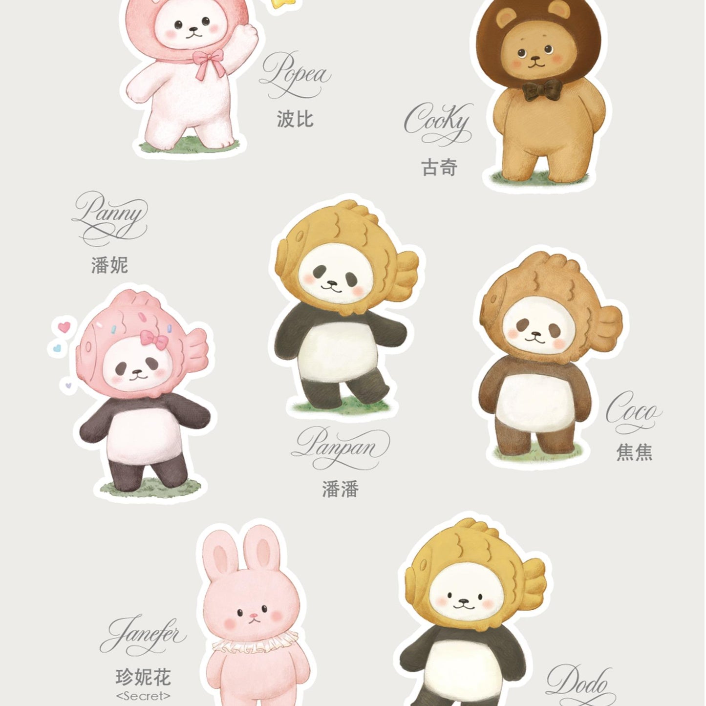 Planet Bear PanPan Stand By Me series PB characters doll’s mystery box