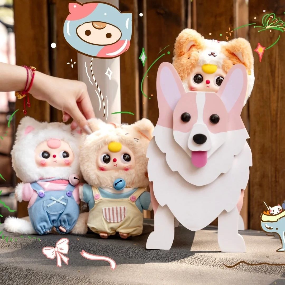Baby three -Kitten wardrobe Series plush Blind Box