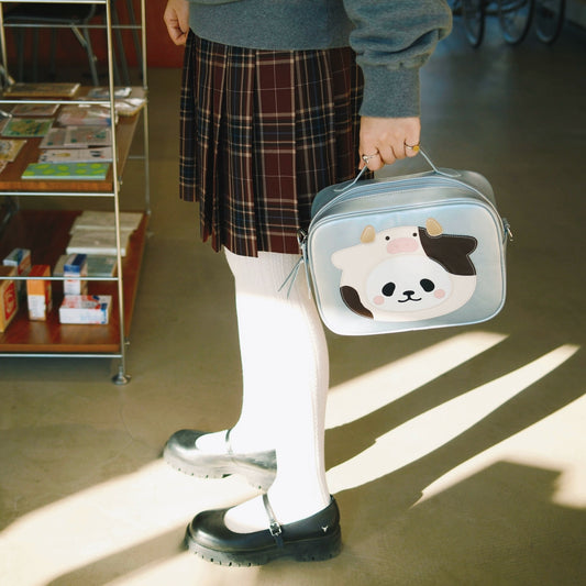 Planet Bear PanPan Limited edition peripheral design products Cow Silver Bag