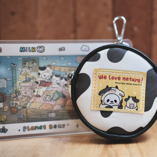 Planet Bear PanPan Limited edition peripheral design products Cow patterned pendant bag