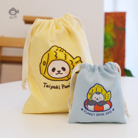 Planet Bear Ornament Plush Doll Model toys drawstring pocket storage bag