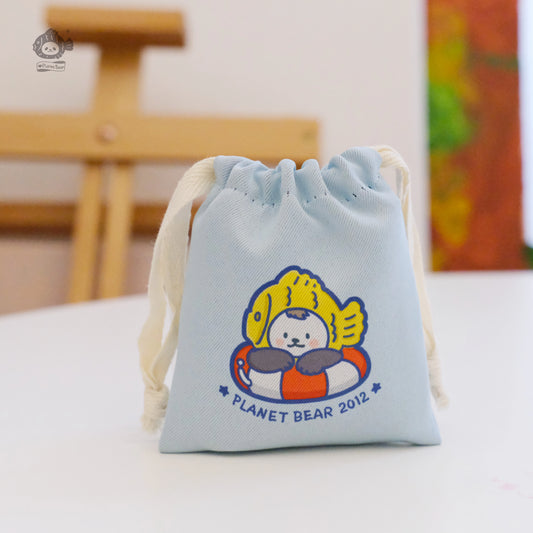 Planet Bear Ornament Plush Doll Model toys drawstring pocket storage bag