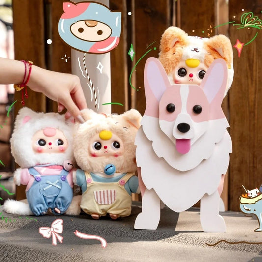 Baby three -Kitten wardrobe Series plush Blind Box